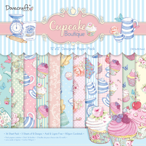 Cupcake Boutique 12x12 Paper Pack Dovecraft
