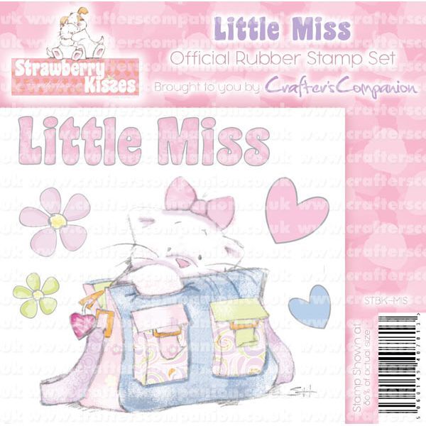 Sello de caucho para montar Strawberry Kisses "Little Miss"