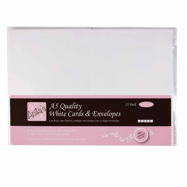 A5 Quality White Cards and Envelopes