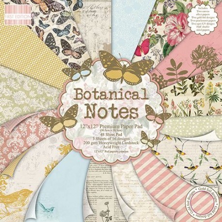 Bloc de Hojas Premium 12x12 Botanical Notes