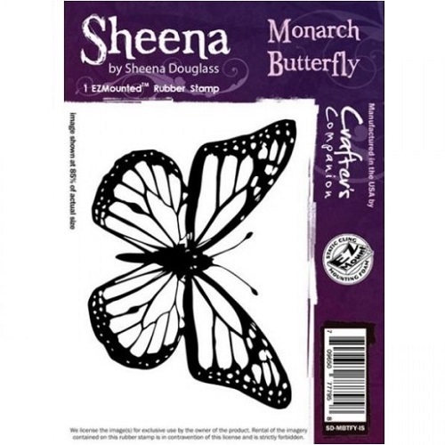 Sello de caucho montado Sheena: Monarch Butterfly
