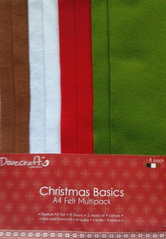 Multipack de fieltro A4 Christmas Basics