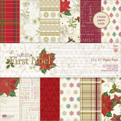 12x12 Docrafts Paper- First Noel