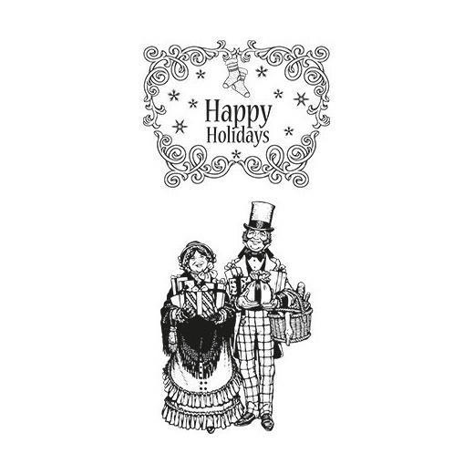 Sello de caucho autoadherente Marianne design- Happy Holidays