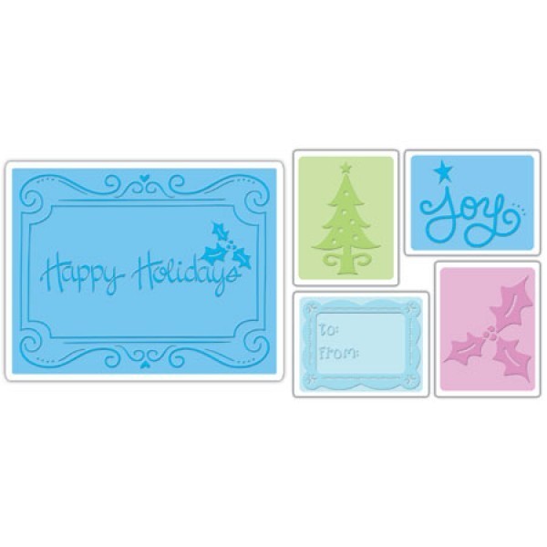 Sizzix Textured Impressions Embossing Folders - Christmas Set #2