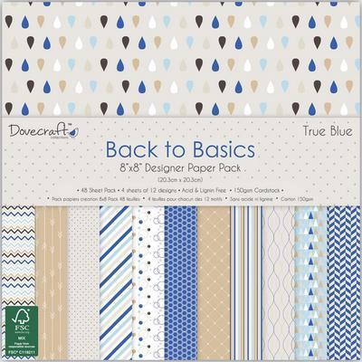 Pack de Hojas Back to Basics 8x8- True Blue