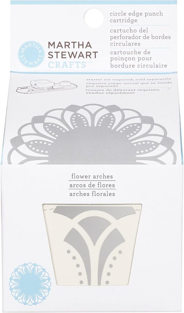 Cartucho del Perforador de bordes circulares de Martha Stewart "Arcos de flores"