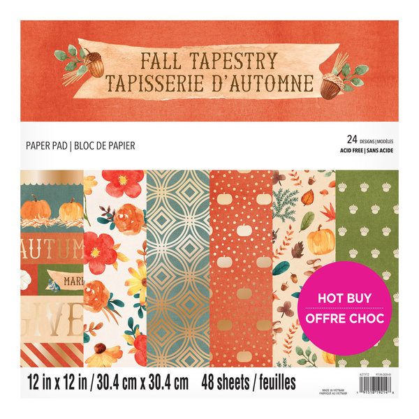 Bloc de Papel Craft Smith 12x12 "Fall Tapestry"