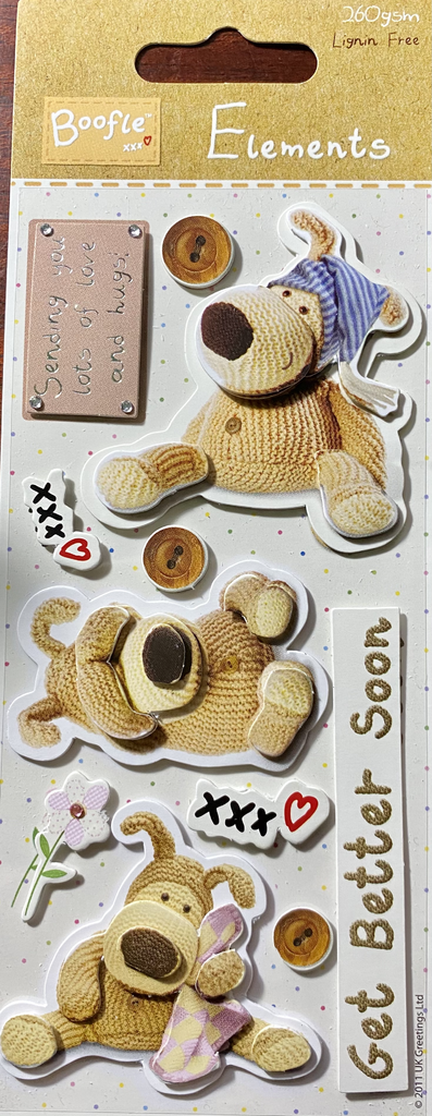Pegatinas- Boofle- Get Well Docrafts