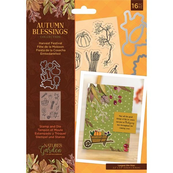 Natures Garden Autumn Blessings Collection Stamp & Die - Harvest Festival